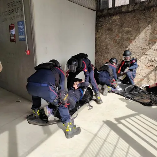Exercice de sécurité et de défense à Rodez(Aveyron) le 28 mars 2024.