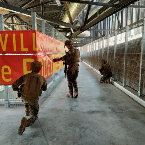 Exercice de sécurité et de défense à Rodez(Aveyron) le 28 mars 2024.