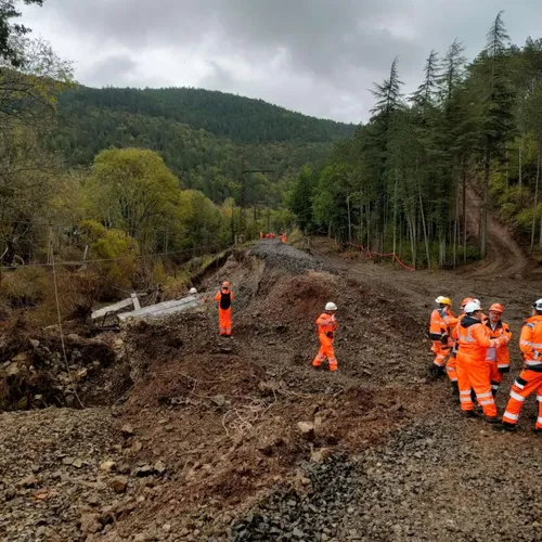 Les travaux sur la ligne SNCF entre Millau et Bédarieux.
