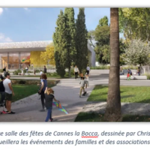 LANCEMENT DES TRAVAUX DE LA FUTURE SALLE DES FETES A CANNES LA BOCCA