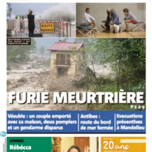 INTEMPERIES MEURTRIERES SUR LA COTE D'AZUR