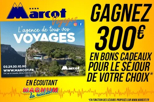 NATHALIE D'EPINAL REMPORTE UN BON DE 300 EUROS AVEC MARCOT VOYAGES