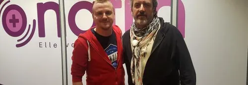 Fred Blondin au micro de Florent sur Mona FM