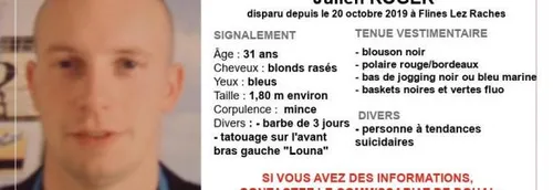 Journal 17h - Un habitant de Flines lez Râches est porté disparu....
