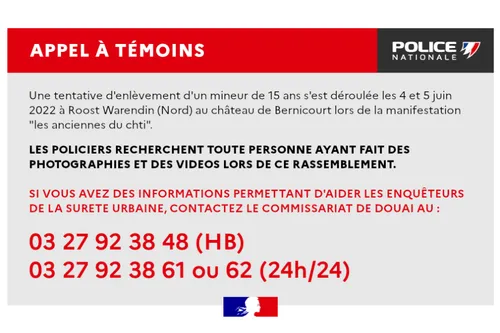 Journal 12h - La police de Douai lance un appel à témoins, après...