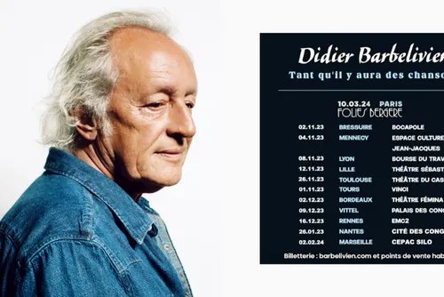 DIDIER BARBELIVIEN chante le 12 novembre au Theatre Sebastopol