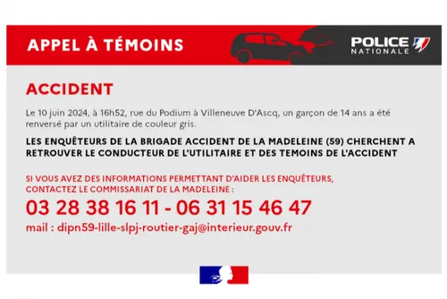 Journal 12h - La police du Nord lance un appel à témoins après un...