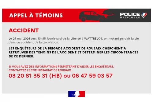 Journal 7h – La police du Nord  lance un appel à témoins, après un...