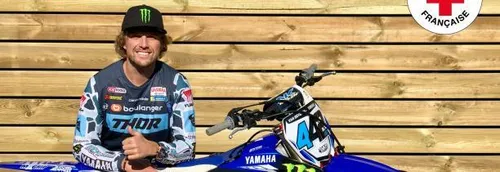 La moto d'Adrien Van Beveren à gagner au profit de la Croix Rouge