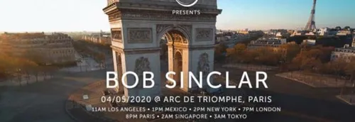 Bob Sinclair en haut de l'Arc de Triomphe pour la bonne cause