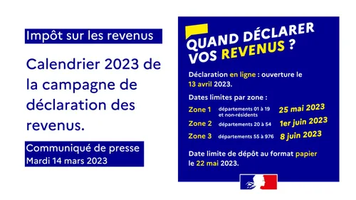 Le calendrier pour faire sa déclaration d'impôt est sorti