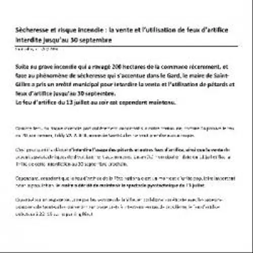 [ ALERTE INFO - ST GILLES ] LE FEU D'ARTIFICE SERA BIEN TIRE CE...