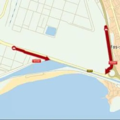 [ GREVE - FOS-SUR-MER ] Fos-N568 : l'accès aux routes portuaires...