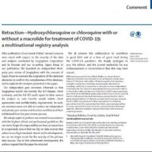 [ ALERTE INFO - MONDE ] Coronavirus : trois des auteurs de l’étude...