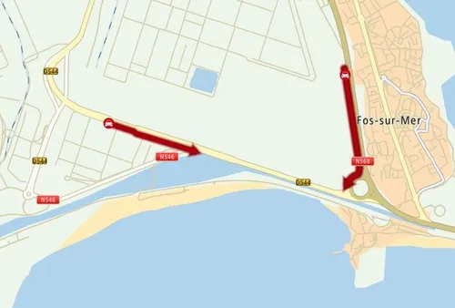 [ GREVE - FOS-SUR-MER ] Fos-N568 : l'accès aux routes portuaires...