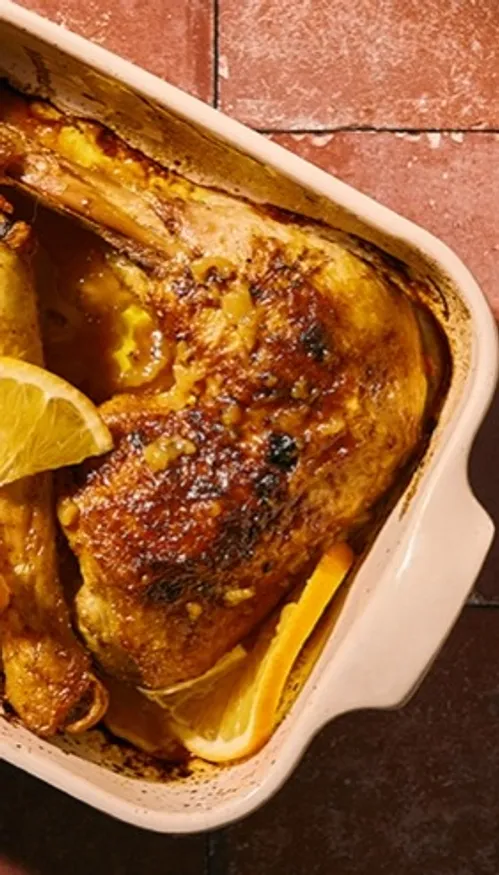 Cuisses de poulet laquées à l'orange