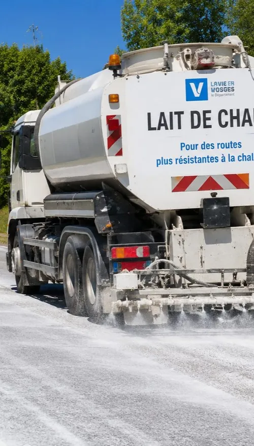 Canicule : des routes blanchies à la chaux dans le Haut-Rhin pour...