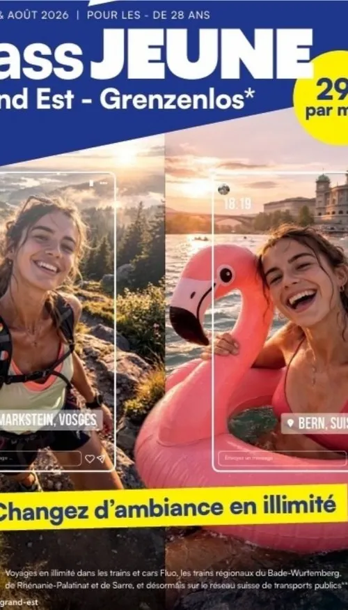 Pass Grenzenlos : voyager sans frontières pour 29 euros cet été
