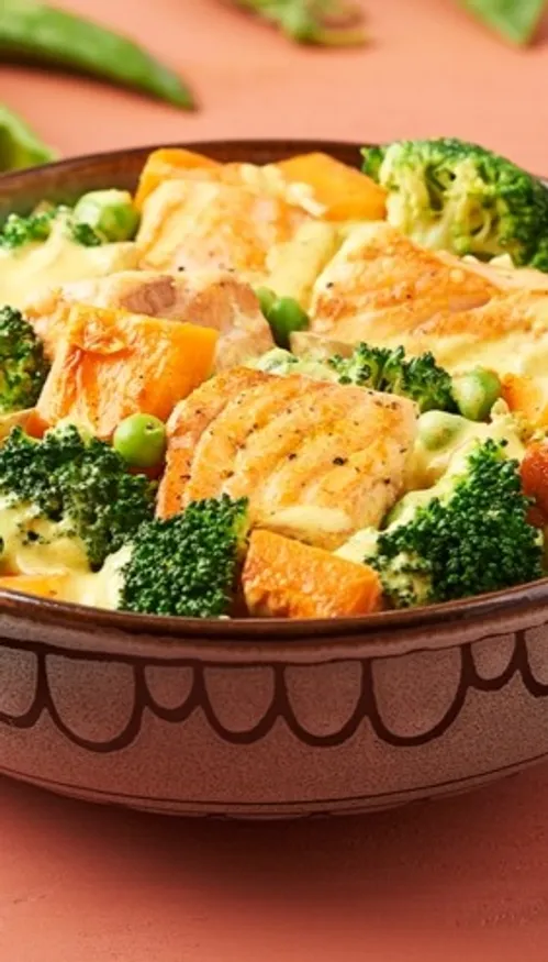 Curry de saumon au lait de coco et courge