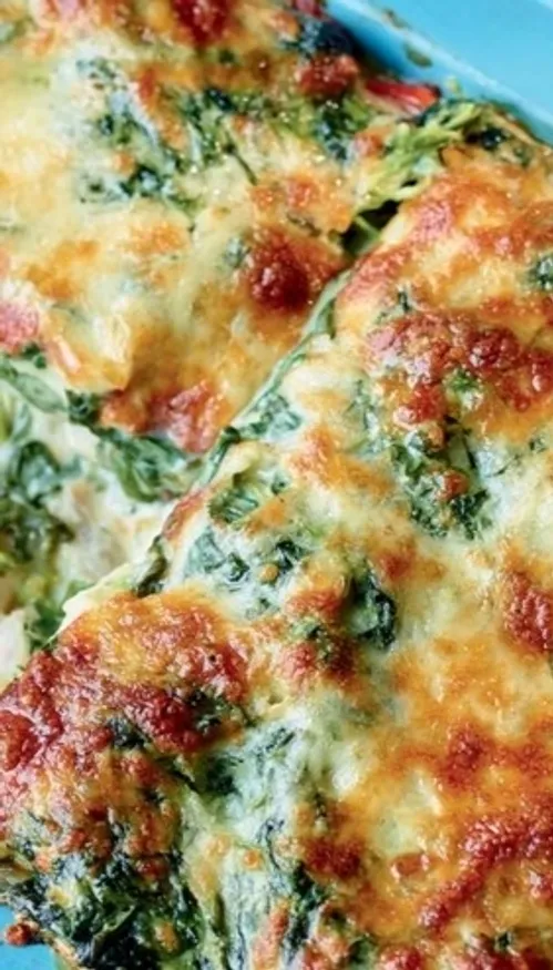 Lasagnes de poisson et épinards