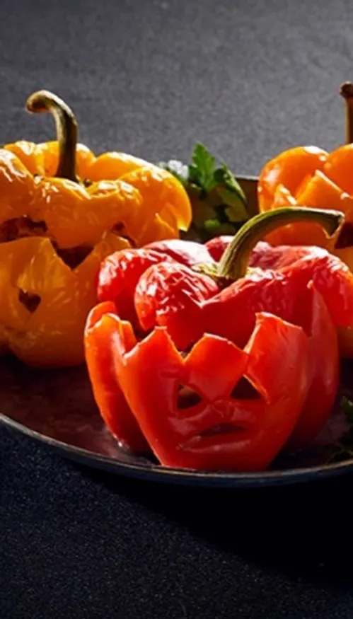 Poivron farcis spécial Halloween