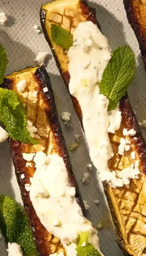 Courgettes grillées à la feta