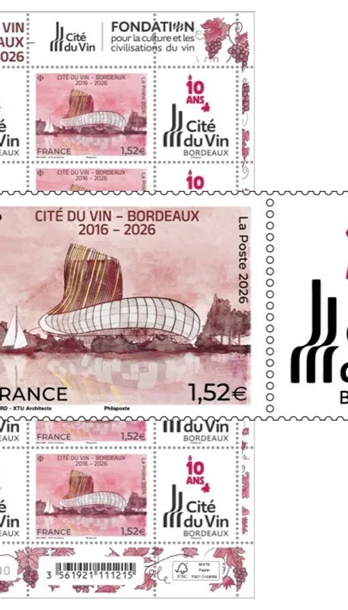 Un timbre spécial pour les 10 ans de la Cité du Vin