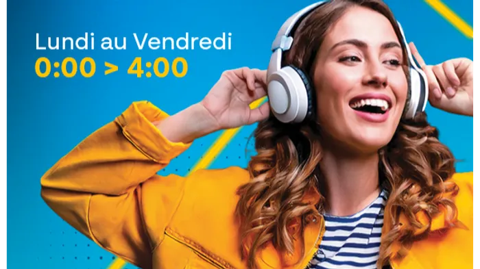 Semaine | Musique non-stop | 00h à 04h